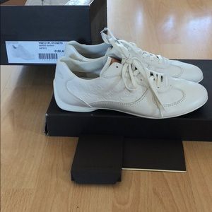 Louis Vuitton White Leather Sneakers